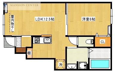 アリエッタ(1LDK/1階)の間取り写真