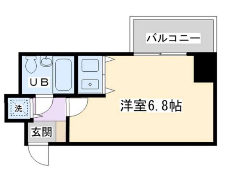 朝日プラザサウスコア姫路(ワンルーム/4階)の間取り写真
