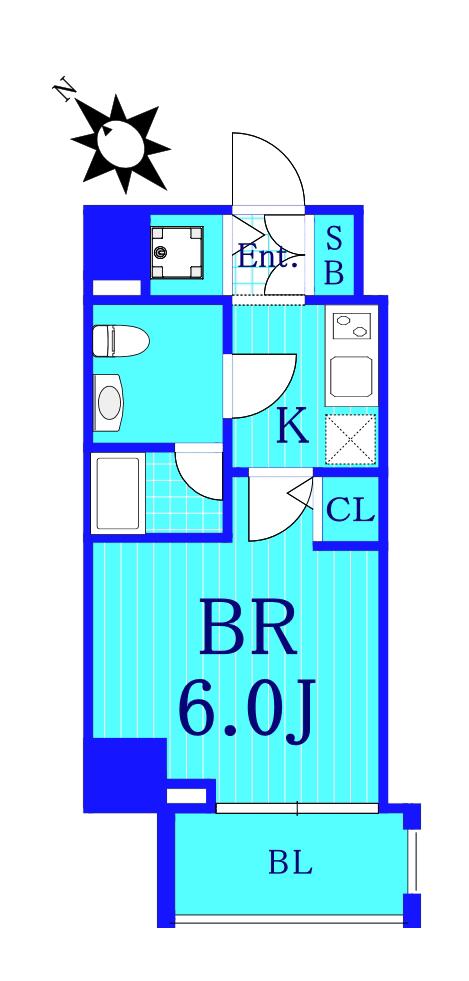 レア横濱アヴニール(1K/2階)の間取り写真
