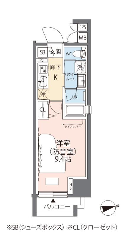 ミュージション板橋駅前(1K/5階)の間取り写真