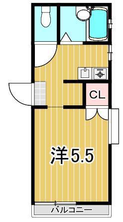 グランシャリオ48(1K/1階)の間取り写真