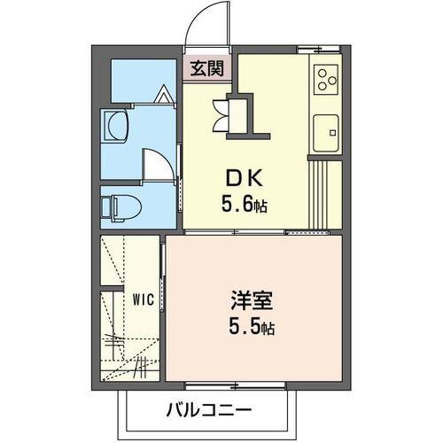  メゾン中松(1DK/2階)の間取り写真