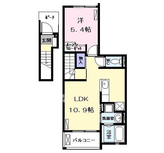 ブリッサ(1LDK/2階)の間取り写真