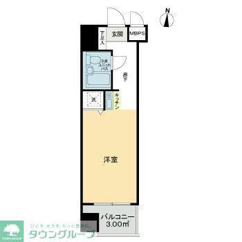 ライオンズプラザ三鷹(ワンルーム/5階)の間取り写真