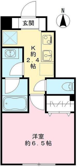 メゾンボヌール(1K/1階)の間取り写真