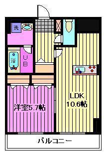OAK FLEURET(1LDK/5階)の間取り写真