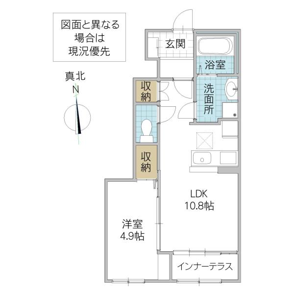 シャインスターアイズ(1LDK/1階)の間取り写真