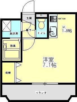 ユーミーマンション加藤A棟(1K/3階)の間取り写真