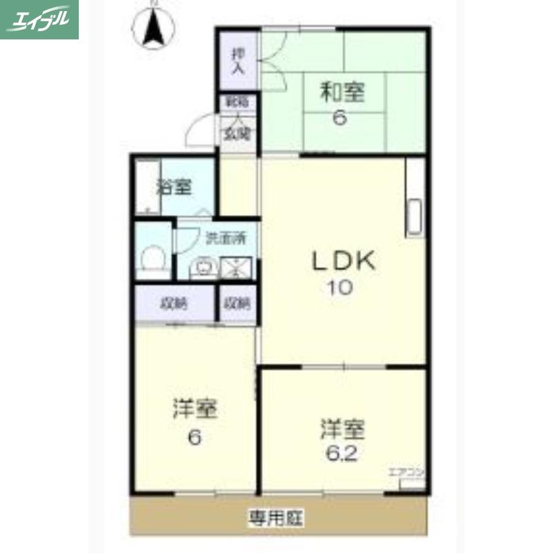 グリーンズパレス(3LDK/1階)の間取り写真