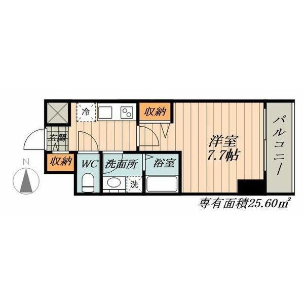THE RESIDENCE OF NAGOYA T03(1K/1階)の間取り写真