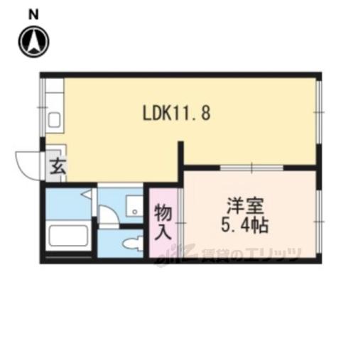 ハイムアレグレットA棟(1LDK/1階)の間取り写真