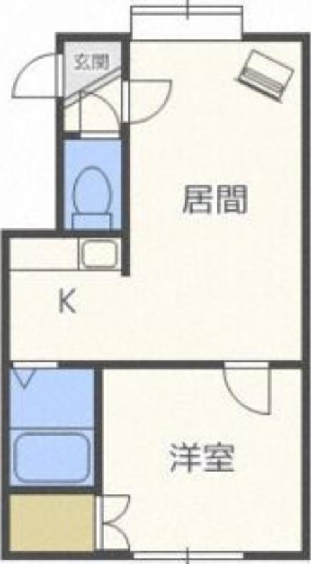 クレバーコート(1LDK/1階)の間取り写真