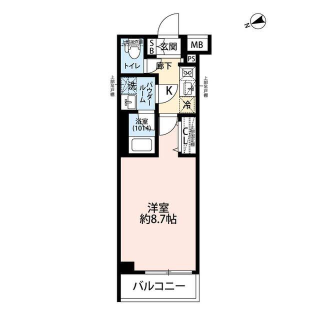 アルコバレーノお花茶屋(1K/5階)の間取り写真