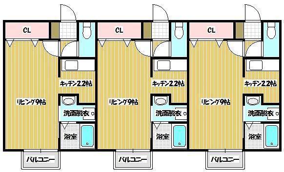 ソラティオ(ワンルーム/2階)の間取り写真