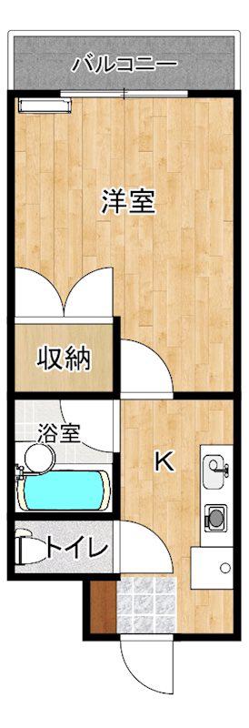 シャインK(1K/1階)の間取り写真