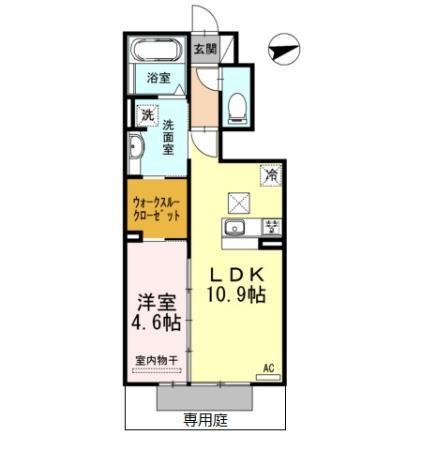 ヴィレッタ(1LDK/1階)の間取り写真