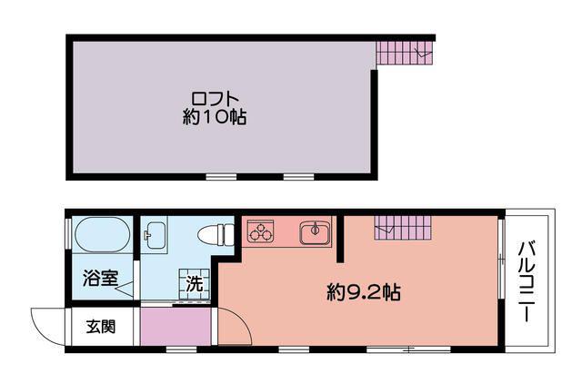 ＪＲ相模線 寒川駅 徒歩1分 2階建 築13年(ワンルーム/2階)の間取り写真