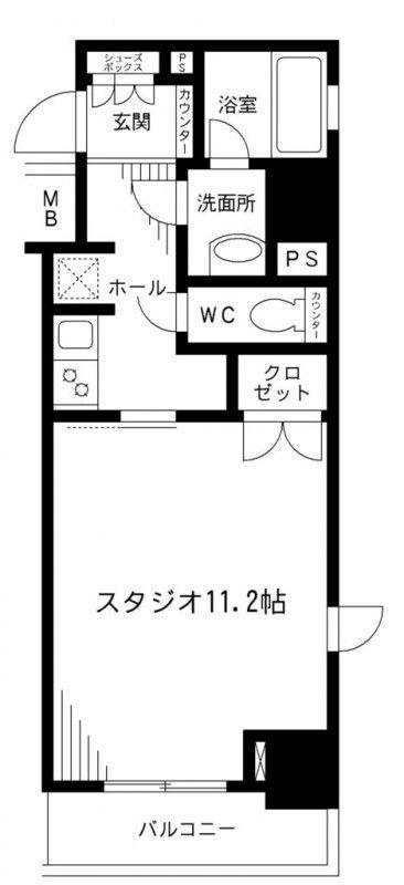 レジディア九段下(1K/11階)の間取り写真