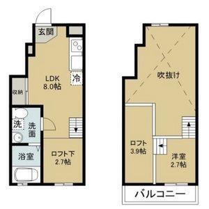 WHITE HILLS イースト(1LDK/1階)の間取り写真