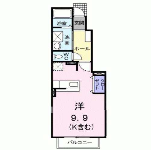 サンライズ春日町(ワンルーム/1階)の間取り写真
