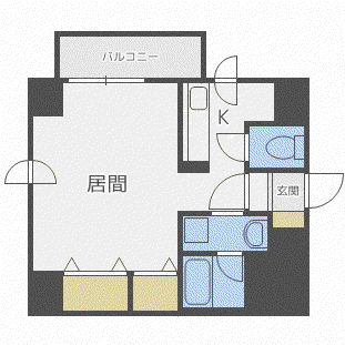 ノースコートGOODY(1K/5階)の間取り写真