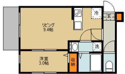 BEST STAGE 見沼区(1LDK/1階)の間取り写真