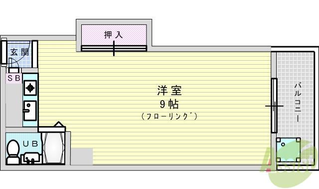 セレニテ豊中(ワンルーム/6階)の間取り写真