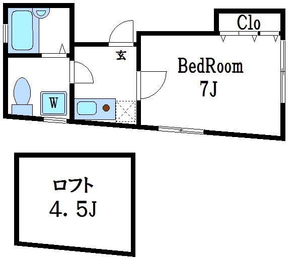 ライティングハウス小岩(1K/2階)の間取り写真