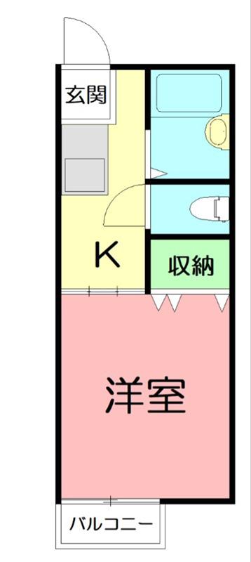コーポPB(1K/2階)の間取り写真
