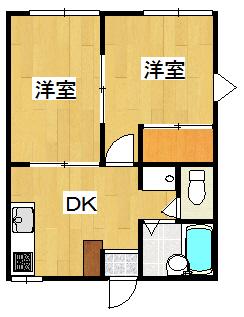 ダイシンハウス(2DK/1階)の間取り写真