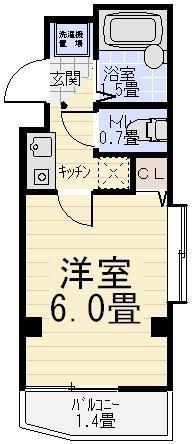 シャーウッド青井(1K/1階)の間取り写真
