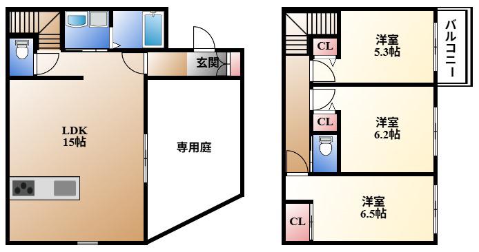 サンメゾンZEN(3LDK/1階)の間取り写真