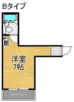 アクティー玉出(ワンルーム/4階)の間取り写真