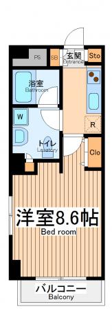 リヴェールK(1K/6階)の間取り写真