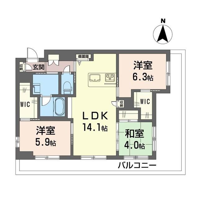 フォレナ メグロ(3LDK/3階)の間取り写真