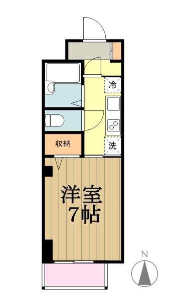 東京メトロ丸ノ内線 南阿佐ケ谷駅 徒歩4分 3階建 築34年(1K/3階)の間取り写真