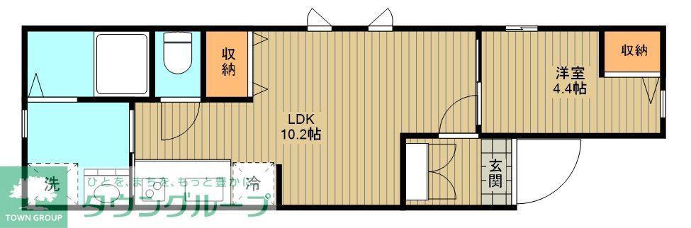 HMT豪徳寺(1LDK/2階)の間取り写真