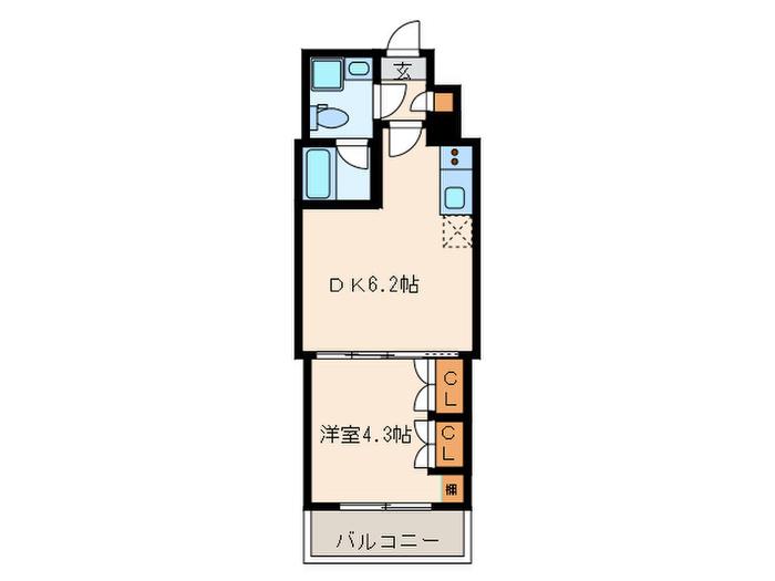 レジディア蒲田プレイス(1DK/3階)の間取り写真