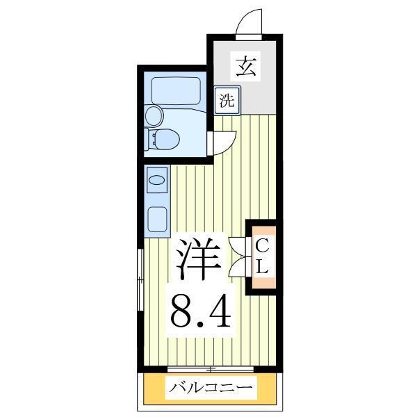 セントラルパレス(ワンルーム/2階)の間取り写真