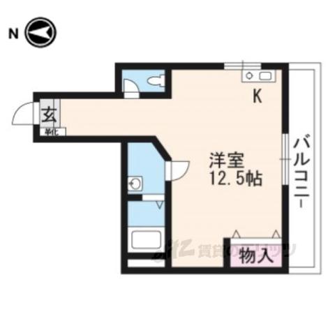 メゾンS&J(ワンルーム/3階)の間取り写真