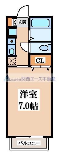 グリーンコート忍ヶ丘(1K/1階)の間取り写真