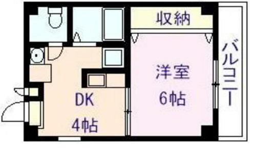 レーベンハイム(1DK/3階)の間取り写真