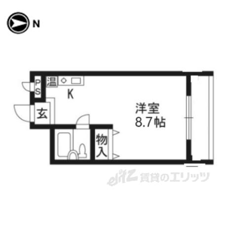 竹田マンション(ワンルーム/4階)の間取り写真