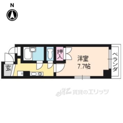 角安ビル(1K/2階)の間取り写真