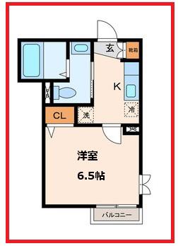 シャーメゾン華みずき 3号館(1K/2階)の間取り写真