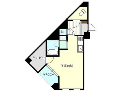 メイプル駅西通(ワンルーム/2階)の間取り写真