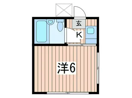 コーポ三陽(1K/2階)の間取り写真