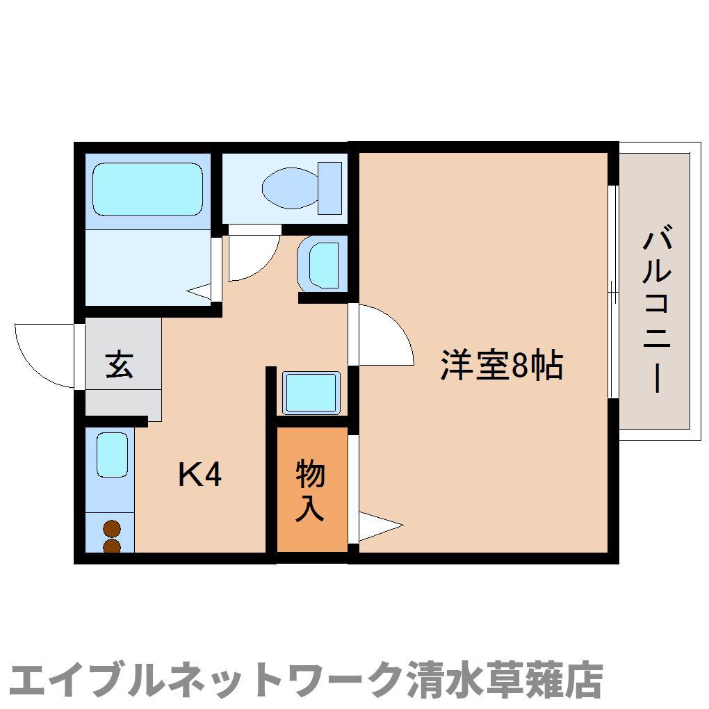 PROGRESS MAKI(1K/2階)の間取り写真