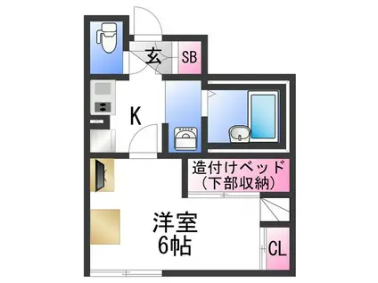 レオパレス北出島(1K/2階)の間取り写真