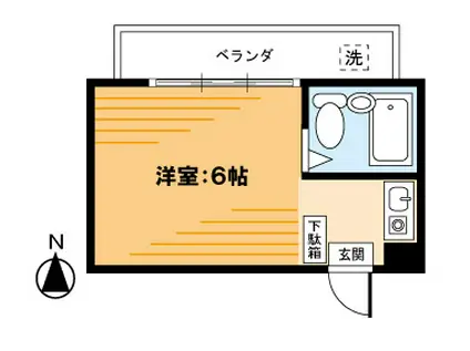 サンシャイン武蔵野(ワンルーム/3階)の間取り写真